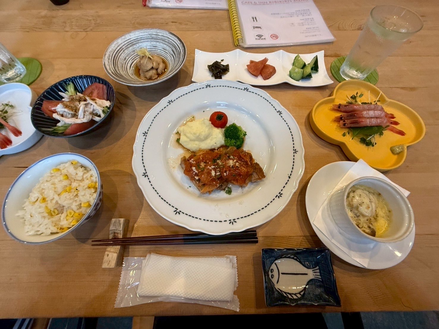 羽幌の宿泊先の食事